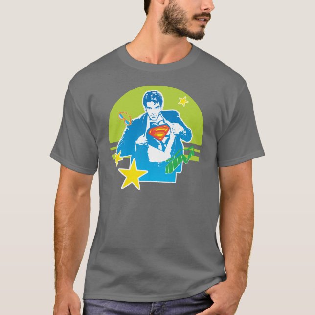 T-shirt Estilo de anos 80 Superman (Frente)