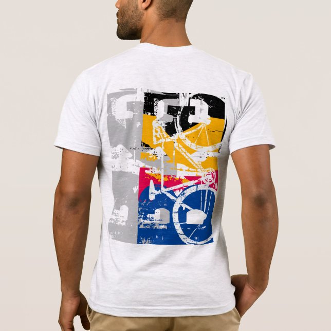 T-shirt estilo de moda de bicicleta urbana (Verso)