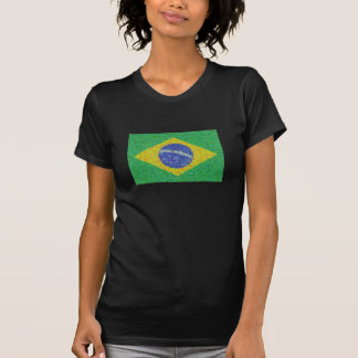 T-shirt Estilo de Van Gogh da bandeira de Brasil
