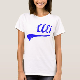 T-shirt Estilo do clássico do sobrenome de Ali