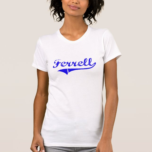 T-shirt Estilo do clássico do sobrenome de Ferrell (Frente)