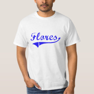 T-shirt Estilo do clássico do sobrenome de Flores