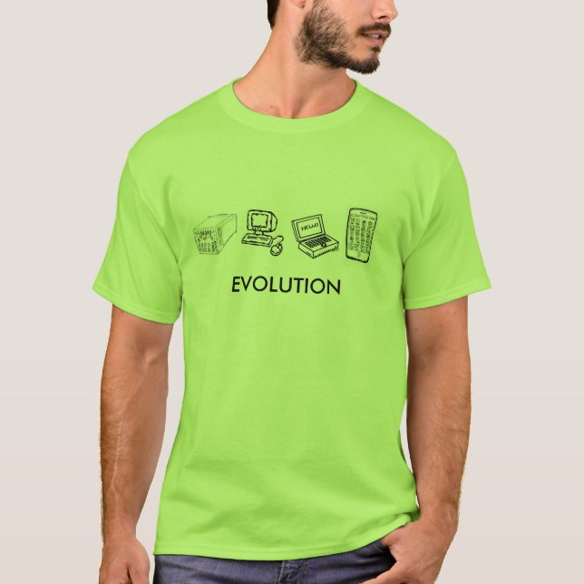 T-shirt Estilo do computador da evolução ...... (Frente)