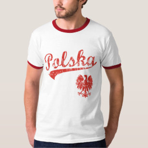 T-shirt Estilo do esporte de Polska Eagle