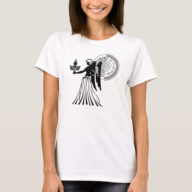 T-shirt Estilo grego Virgo Virgin Zodiac Gráfico (Frente)