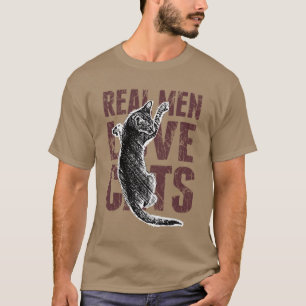 T-shirt Estilo Scratchy dos gatos reais do amor dos homens