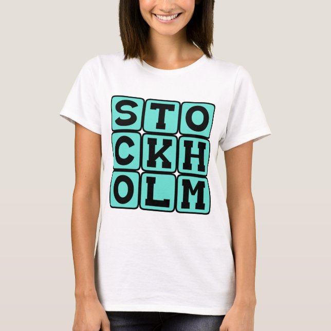 T-shirt Estocolmo, Capital da Suécia (Frente)