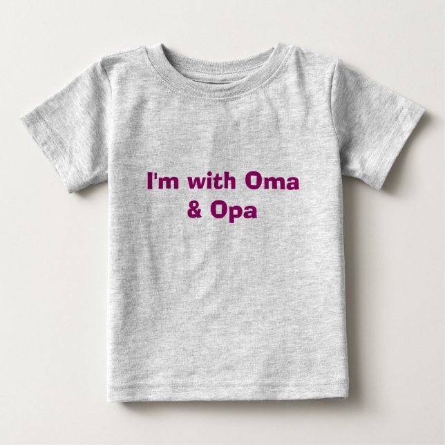 T-shirt Estou com Oma e Opa (Frente)