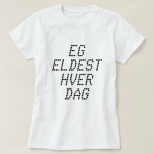 T-shirt Estou ficando mais velho todos os dias, em branco