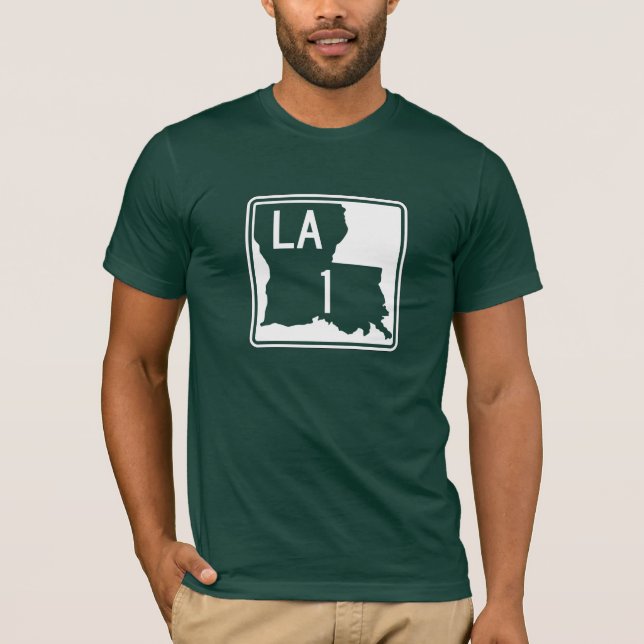 T-shirt Estrada 1, Louisiana, EUA (Frente)