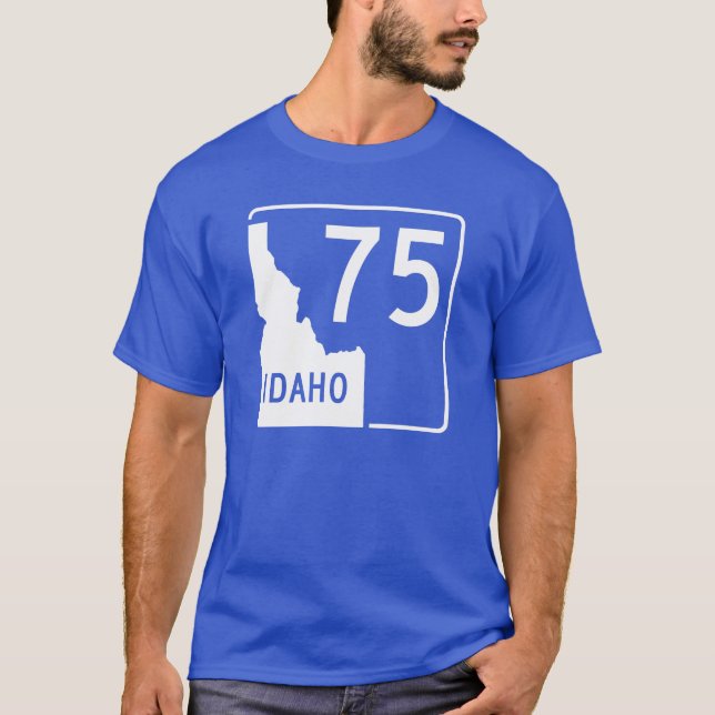 T-shirt Estrada de estado 75 de Idaho (Frente)