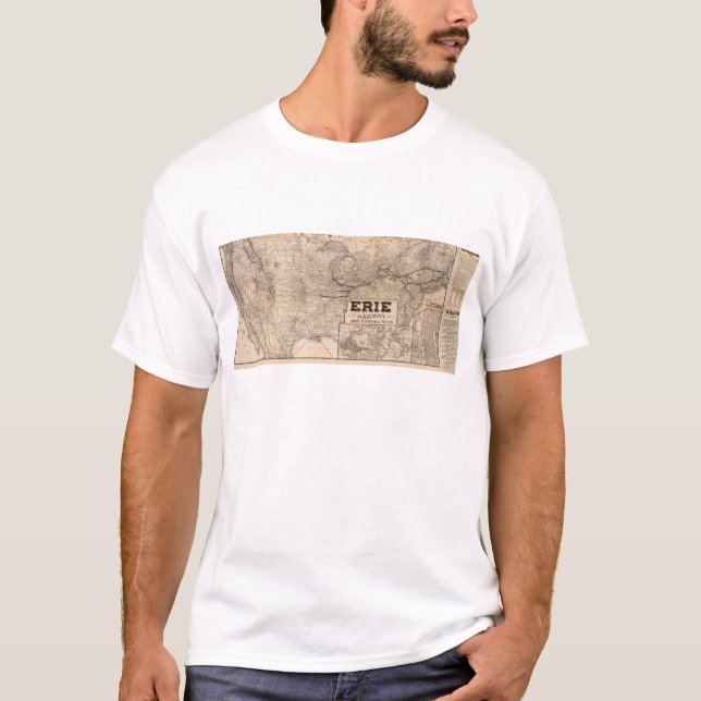 T-shirt Estrada de ferro e conexões de Erie (Frente)