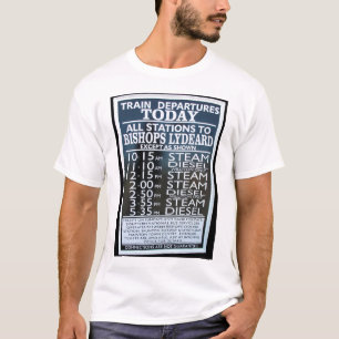 T-shirt Estrada de ferro ocidental de Somerset, calendári