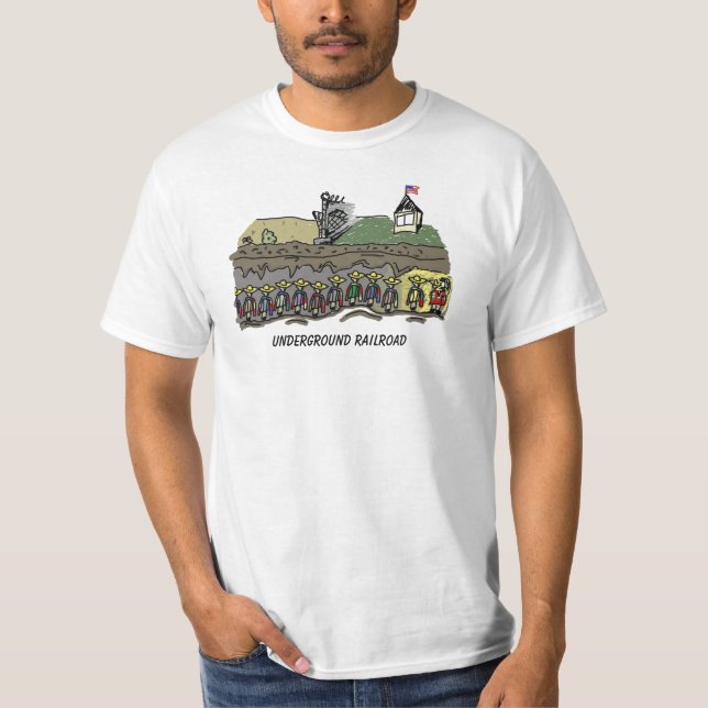 T-shirt Estrada de ferro subterrânea (Frente)