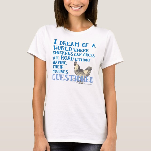 T-shirt Estrada transversal da galinha (Frente)