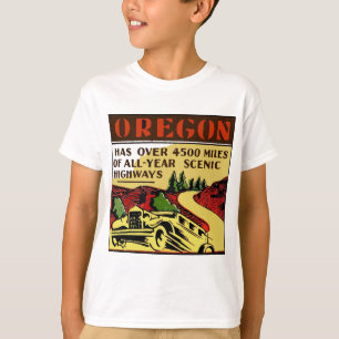 T-shirt Estradas cénicos de Oregon do viagem
