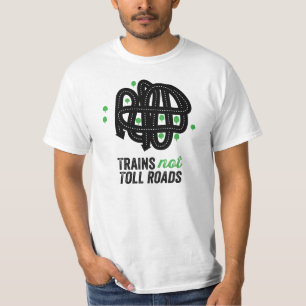 T-shirt Estradas com portagem dos trens não