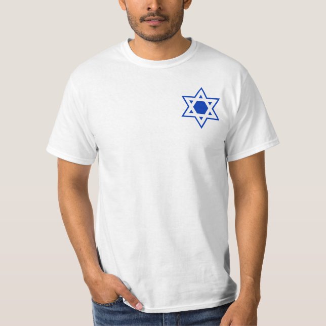 T-shirt Estrela Azul e Branca de David (Frente)