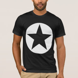 T-shirt Estrela circundada - branco
