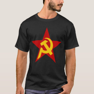 T-shirt Estrela comunista de DHKC no preto