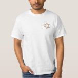 T-shirt Estrela de David<br><div class="desc">Isto uma estrela de David de bronze que possa ser mudada a toda a cor que de Zazzle você quiser e o fundo demasiado.</div>