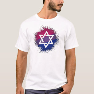 T-shirt Estrela de David bissexual