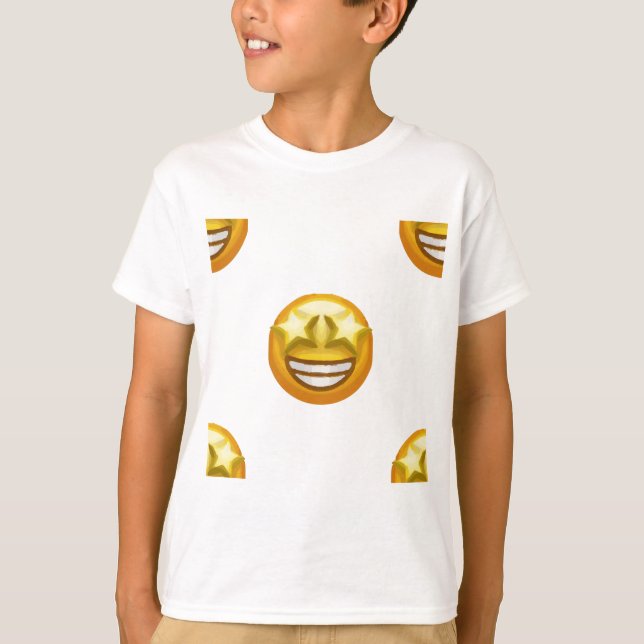 T-shirt estrela de olhos emoji (Frente)