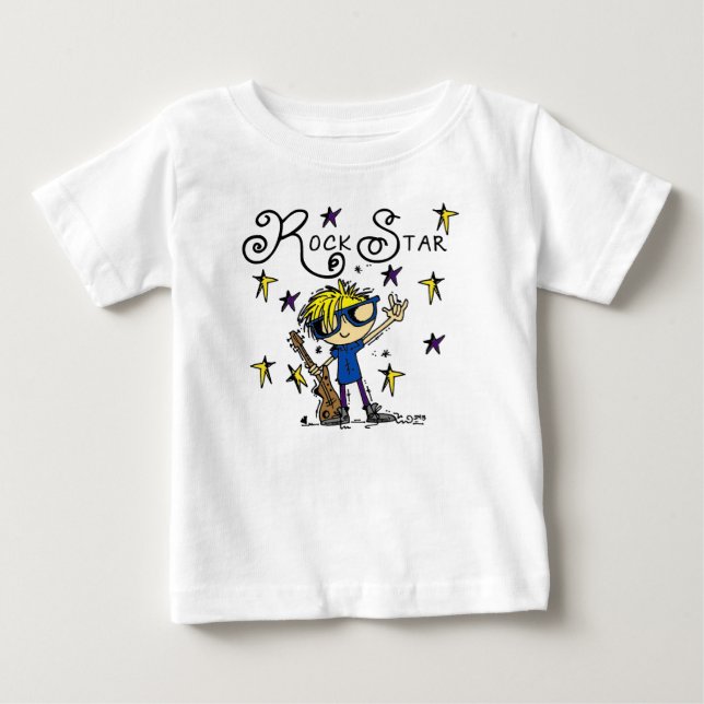 T-shirt Estrela de Rock Loura (Frente)