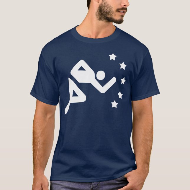 T-shirt Estrela de trilha retro (Frente)