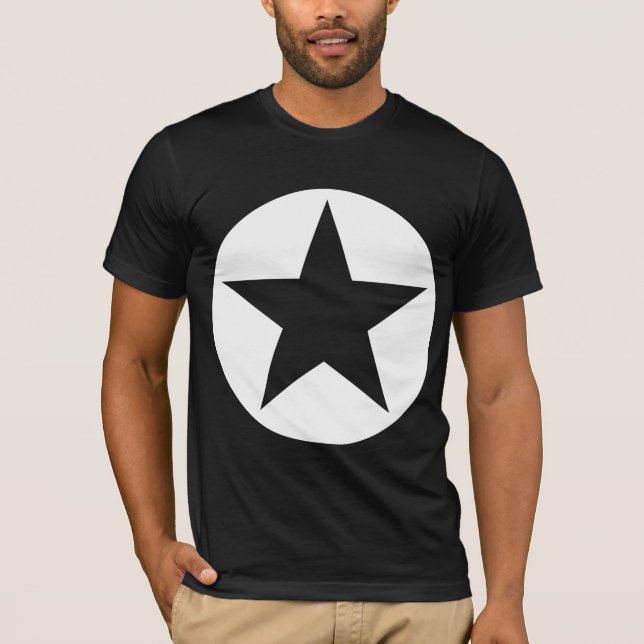 T-shirt Estrela dentro de um círculo - Branco (Frente)