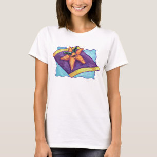 T-shirt Estrela-do-mar tomando sol