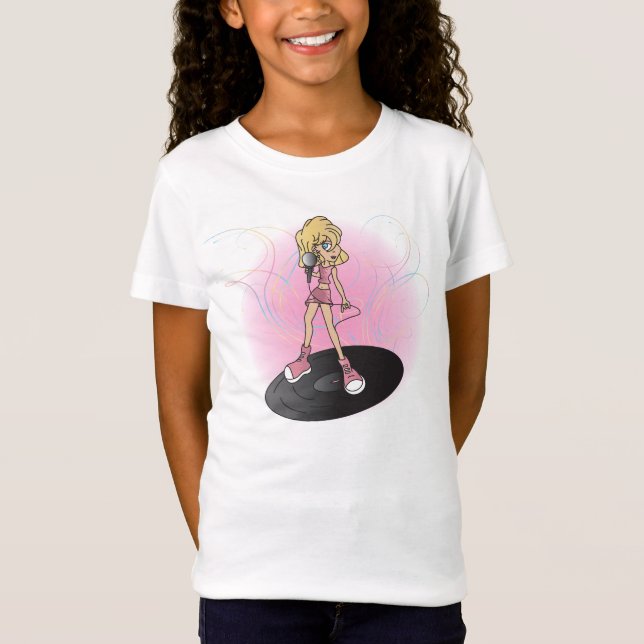 T-shirt Estrela do rock da menina (Frente)