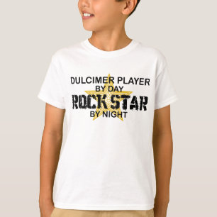 T-shirt Estrela do rock do Dulcimer em a noite