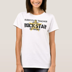 T-shirt Estrela do rock do professor Substitute em a noite