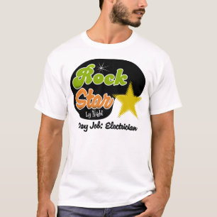 T-shirt Estrela do rock em a noite - eletricista do