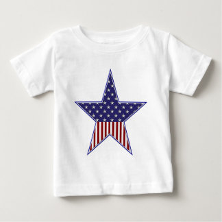 T-shirt Estrela patriótica da bandeira do KRW EUA