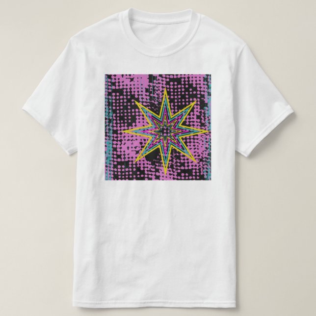 T-shirt Estrela Rosa (Frente do Design)