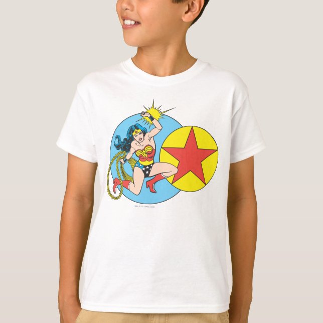 T-shirt Estrela Vermelha da Mulher Maravilha (Frente)