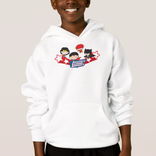 T-shirt Estrelas da Liga da Justiça de Chibi