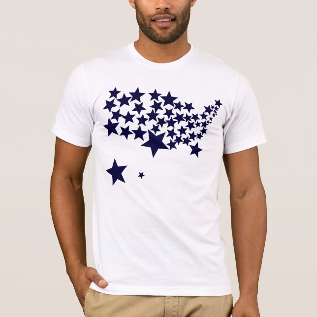 T-shirt Estrelas da união (luz) (Frente)