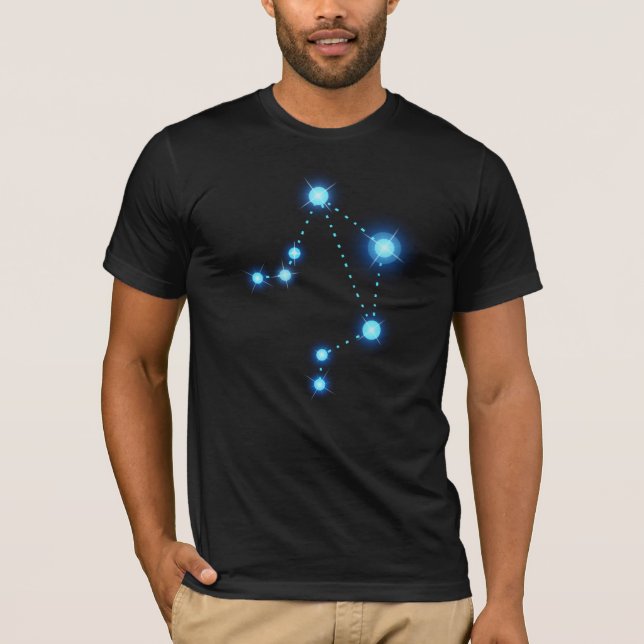T-shirt Estrelas de constelação de Libra Zodiac (Frente)