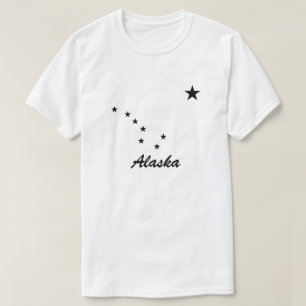 T-shirt Estrelas de constelação pretas grandes