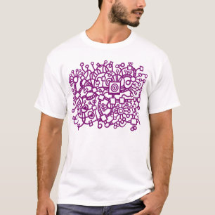 T-shirt Estrutura Abstrata - Ameixa