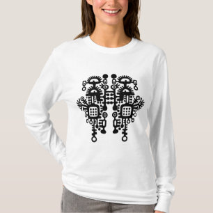 T-shirt Estrutura Abstrata - Preto e Branco