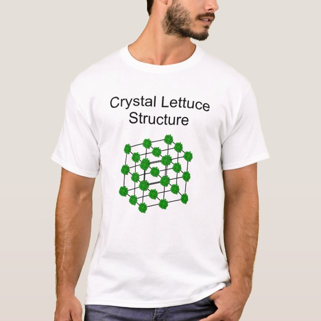 T-shirt Estrutura de cristal da alface (Frente)