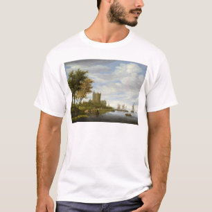 T-shirt Estuário do rio com um castelo