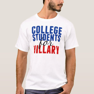 T-shirt Estudantes universitários para Hillary