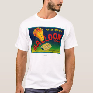 T-shirt Etiqueta da caixa da pera do balão