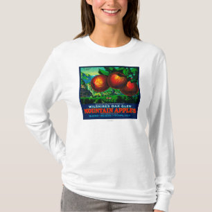 T-shirt Etiqueta da caixa de Apple do vale do carvalho de