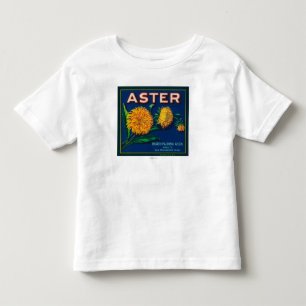 T-shirt Etiqueta da caixa do citrino da marca do áster